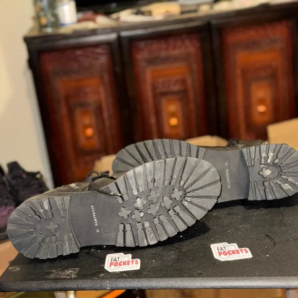 All Saints Brand Hank Chunky Leather Boots Men’s - Picture 3 of 9